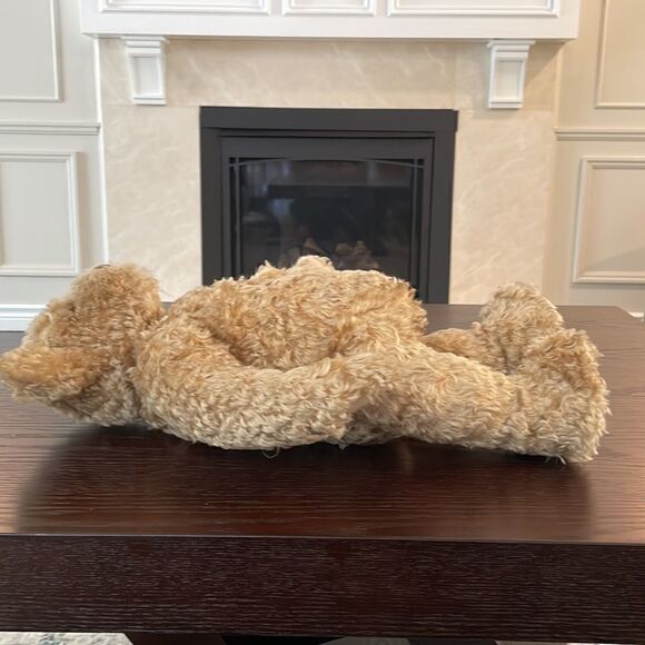 Large Jointed Cream Teddy Bear Excellent Condition 22” Tall Enormous Rare Vintag - Picture 6 of 6